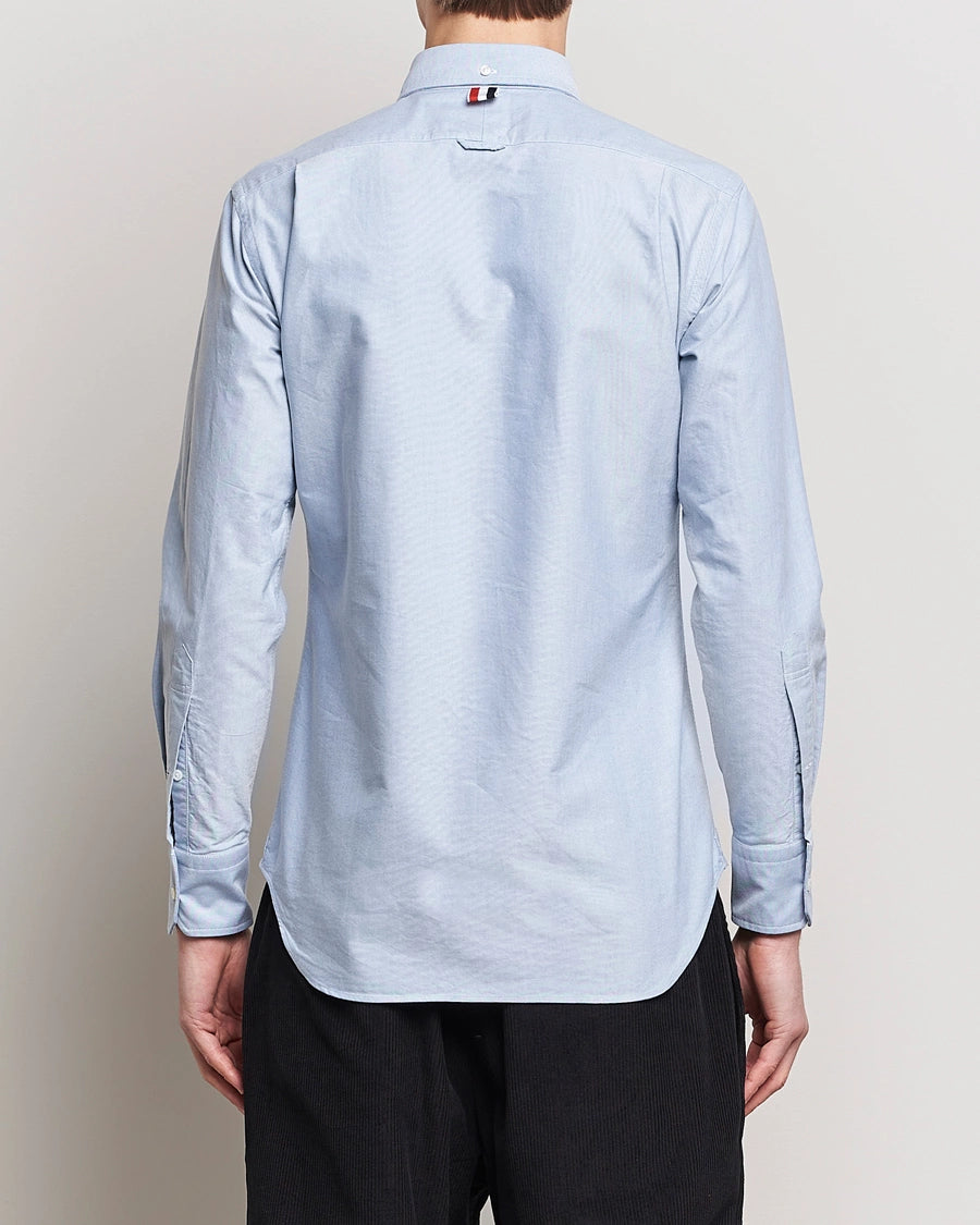 Thom Browne Contrast Placket Oxford Shirt Light Blue