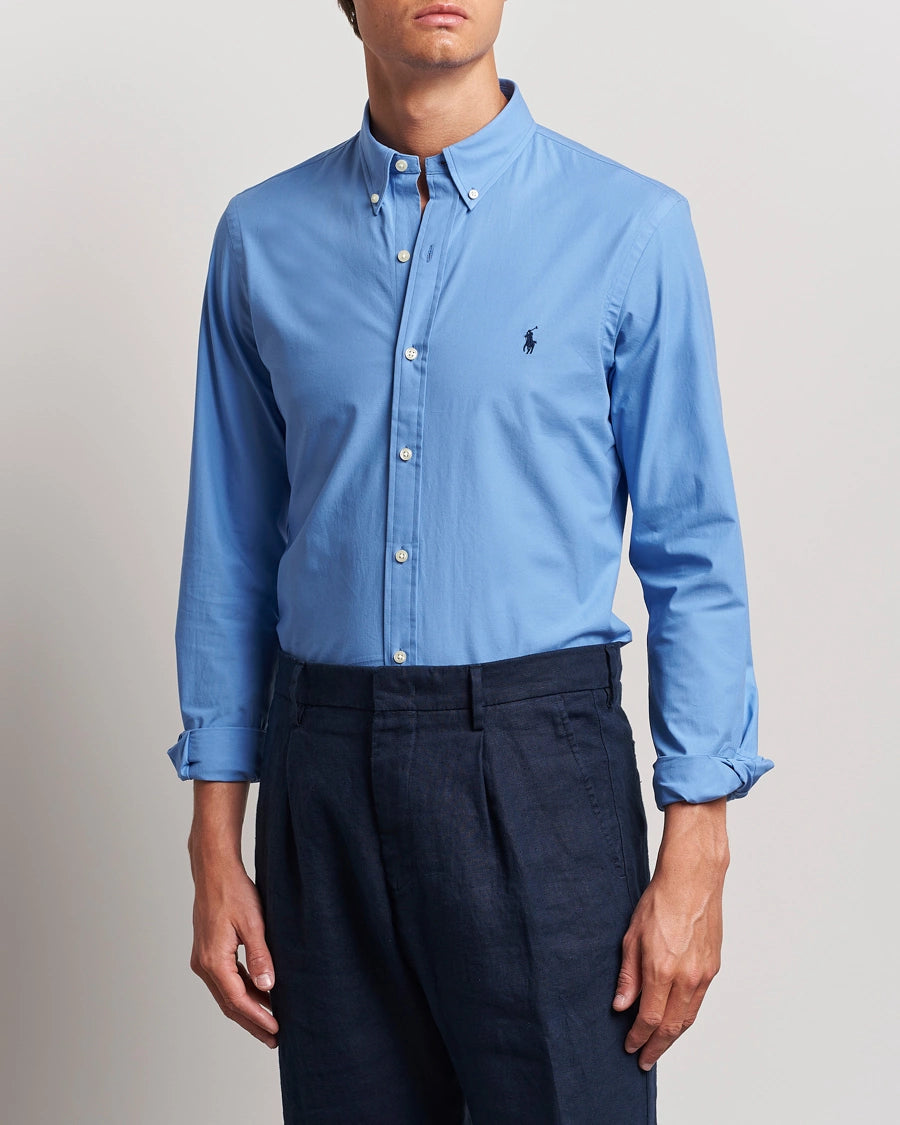 Polo Ralph Lauren Slim Fit Poplin Shirt Harbor Island Blue
