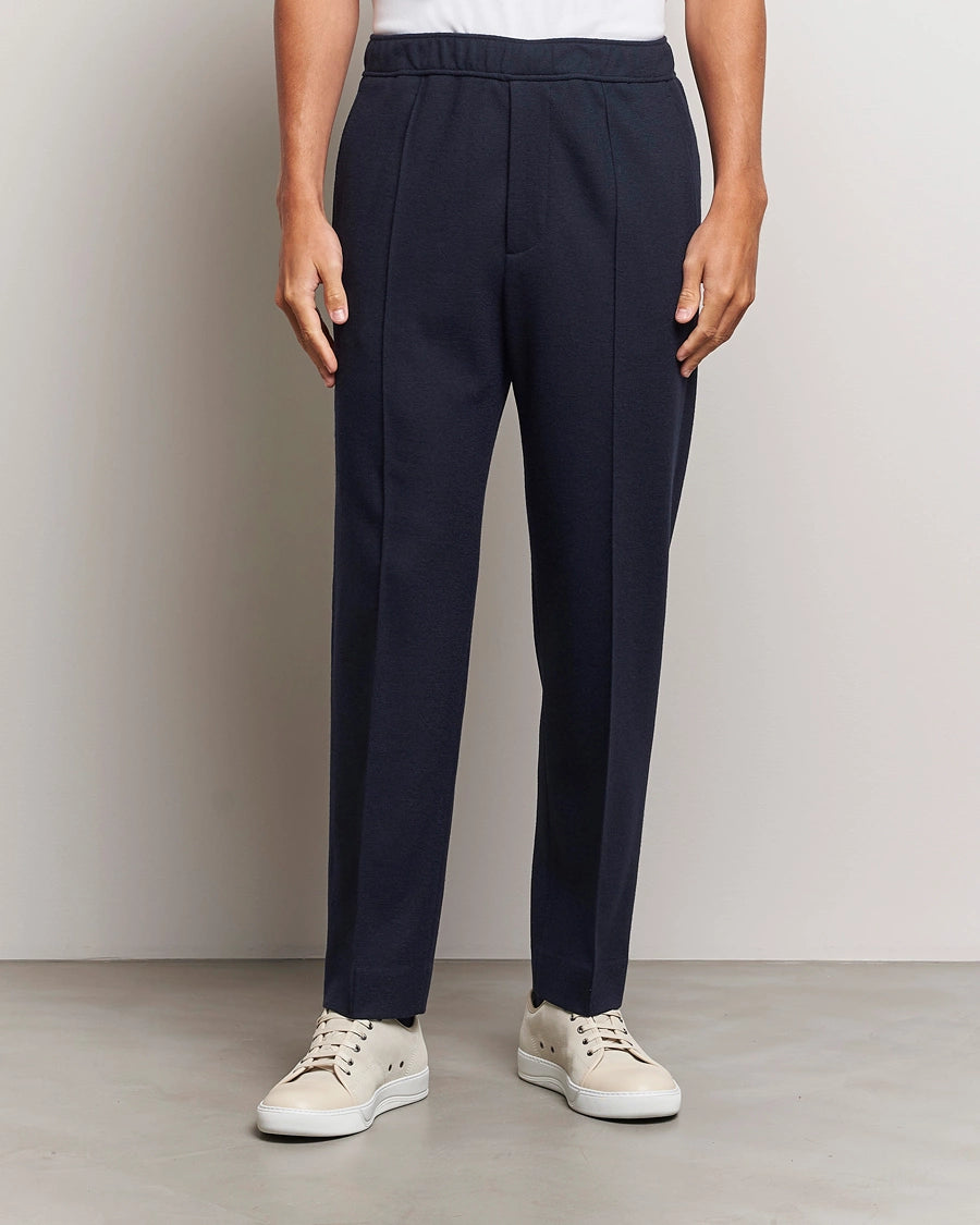 Lanvin Wool Drawstring Trousers Navy