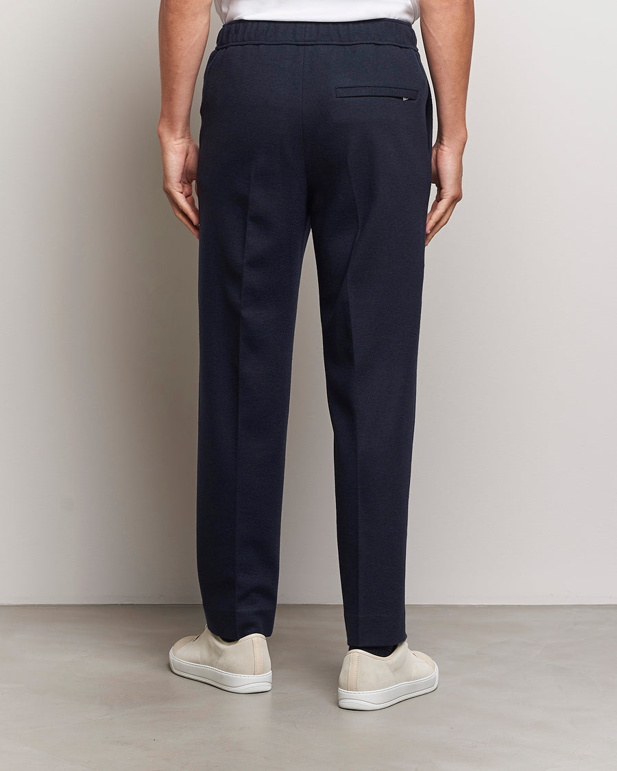 Lanvin Wool Drawstring Trousers Navy