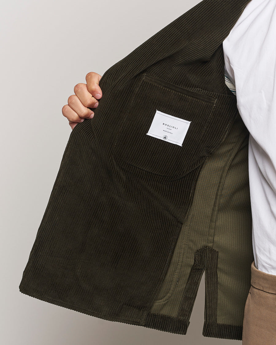 Boglioli Wale Corduroy Painter Jacket Dark Green