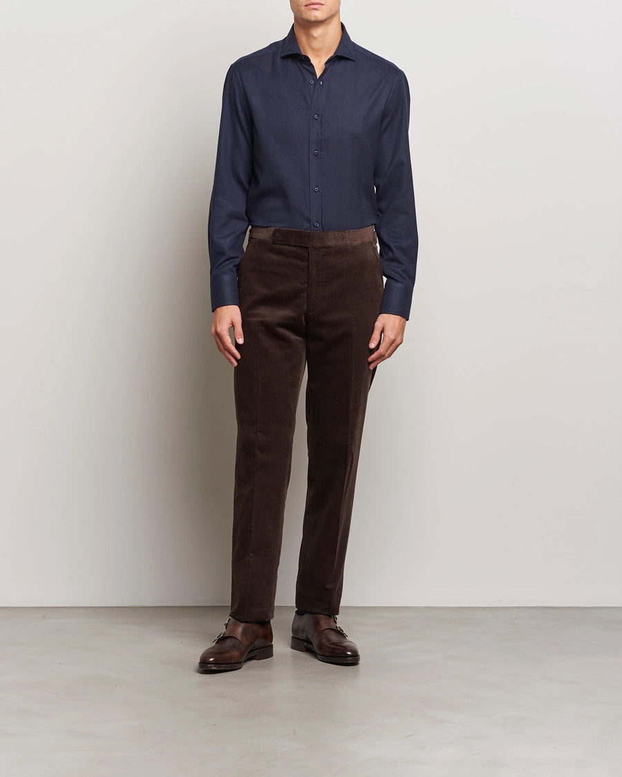 Morris Watts Flannel Shirt Navy