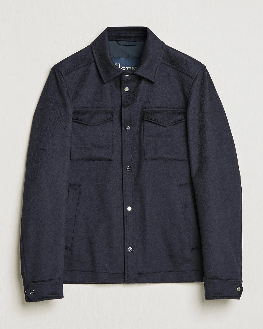 Herno Cashmere Overshirt Navy