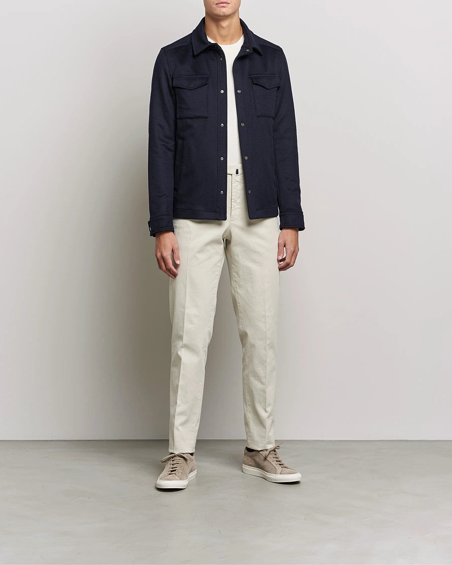 Herno Cashmere Overshirt Navy