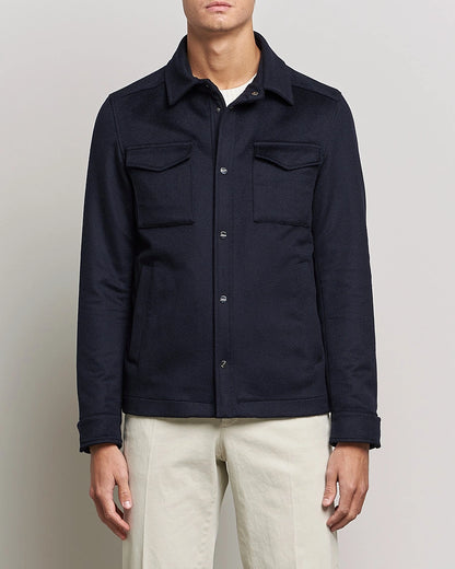 Herno Cashmere Overshirt Navy