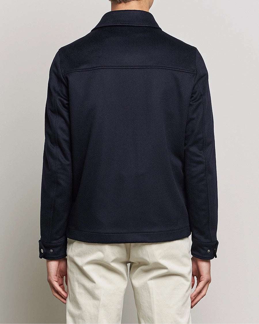 Herno Cashmere Overshirt Navy