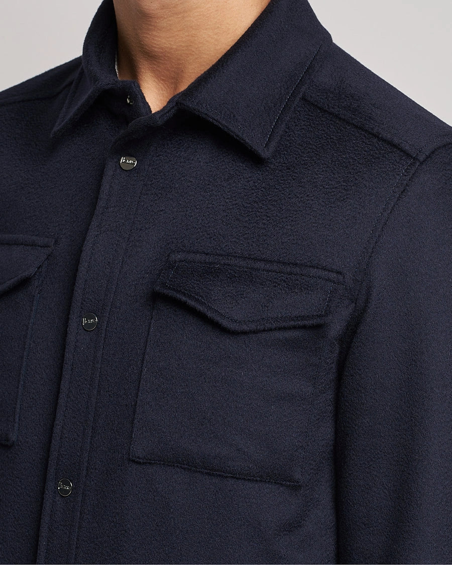 Herno Cashmere Overshirt Navy