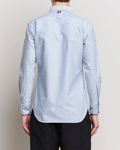 Thom Browne Contrast Placket Oxford Shirt Light Blue