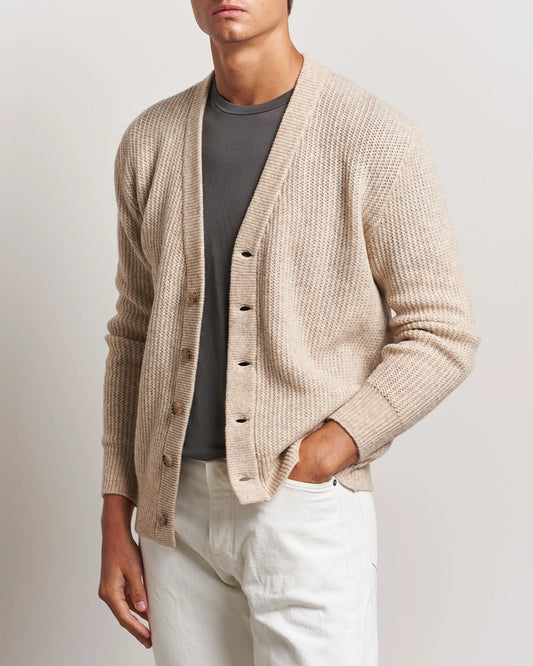 Altea Soft Rib Stich Cardigan Cream