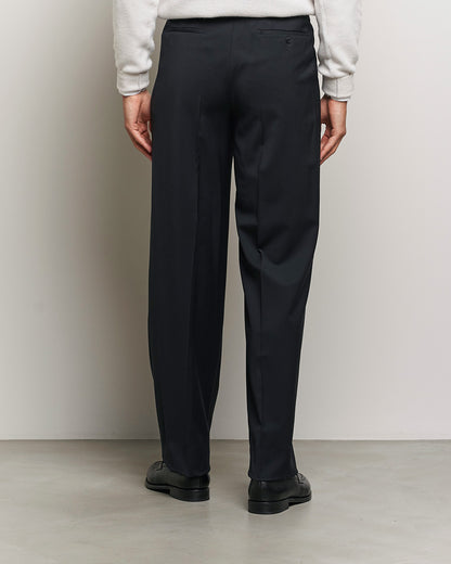 Brioni Pleated Wool Trousers Navy