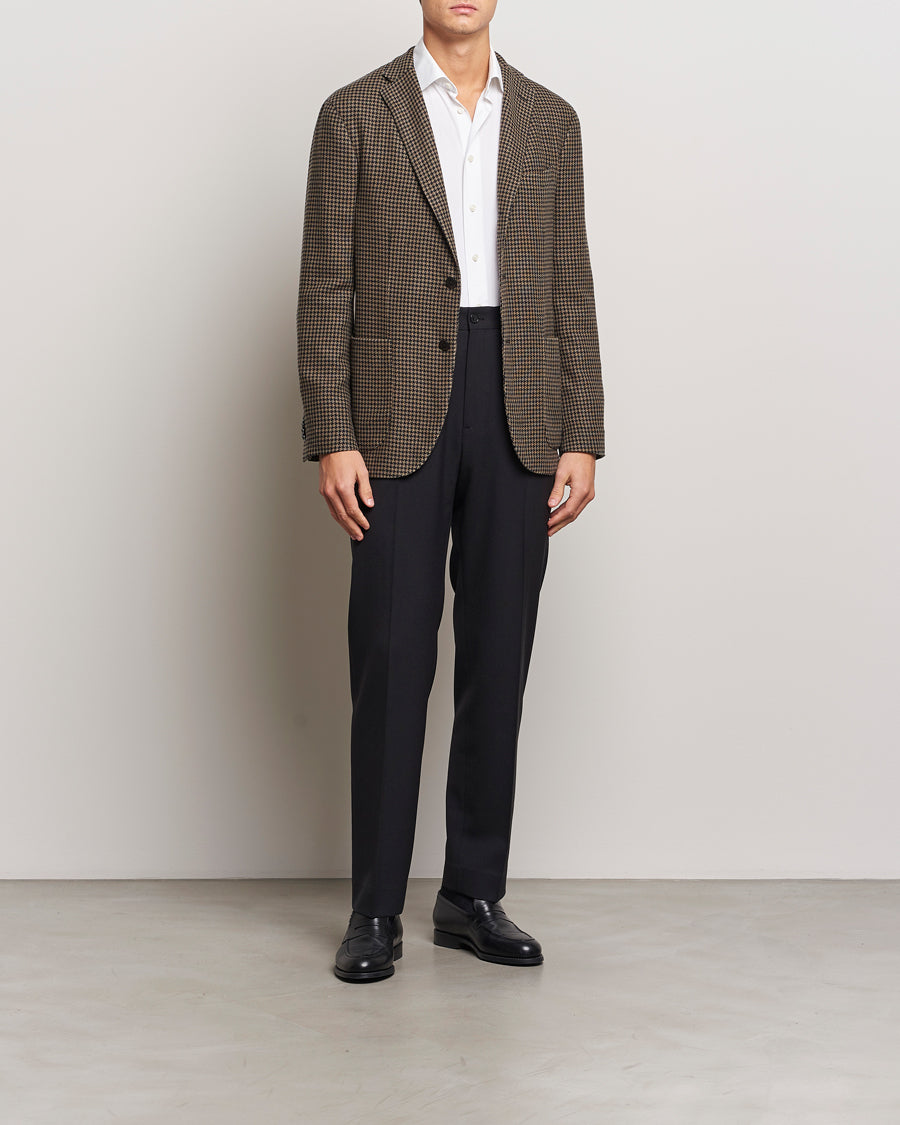 Boglioli K Jacket Houndstooth Wool Blazer Brown