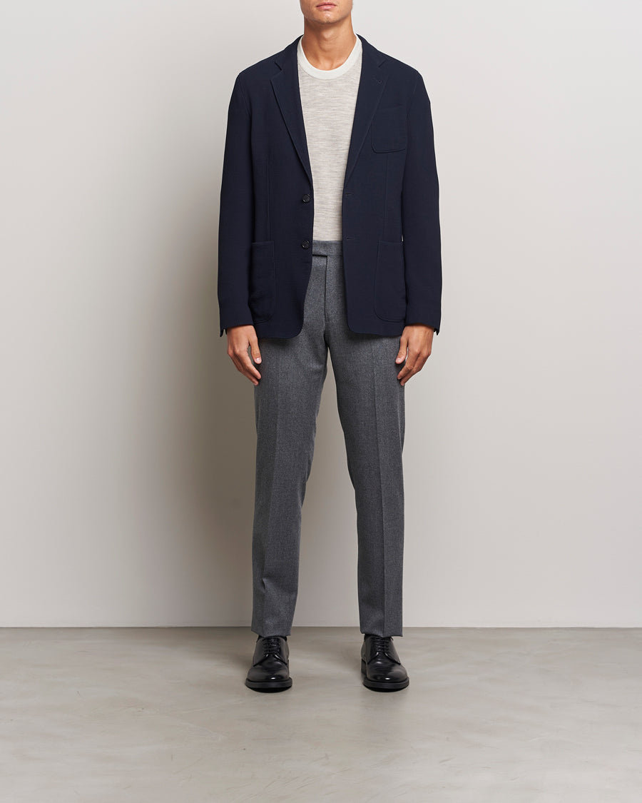 Giorgio Armani Stretch Wool Blazer Navy