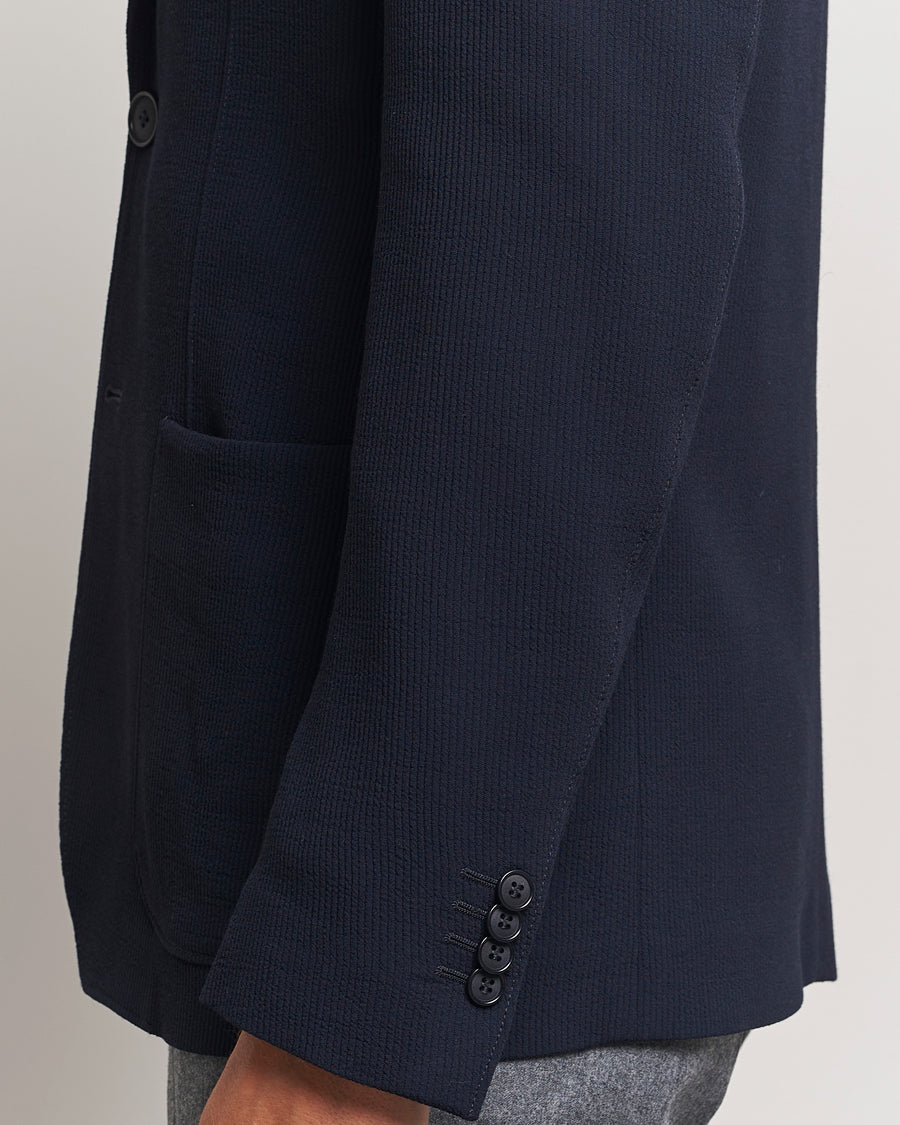 Giorgio Armani Stretch Wool Blazer Navy