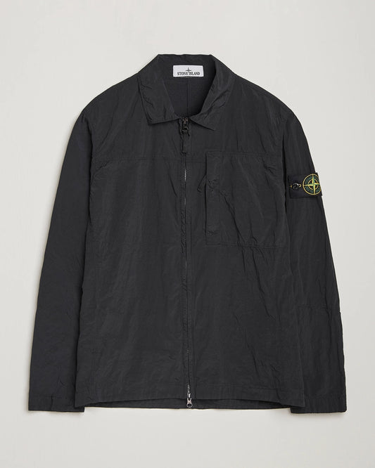 Stone Island Nylon Metal Zip Overshirt Black
