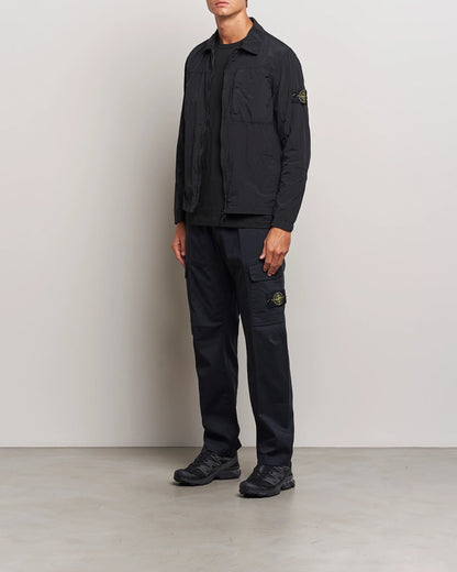 Stone Island Nylon Metal Zip Overshirt Black