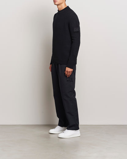 Stone Island Ghost Knitted Geelong Mock Neck Black