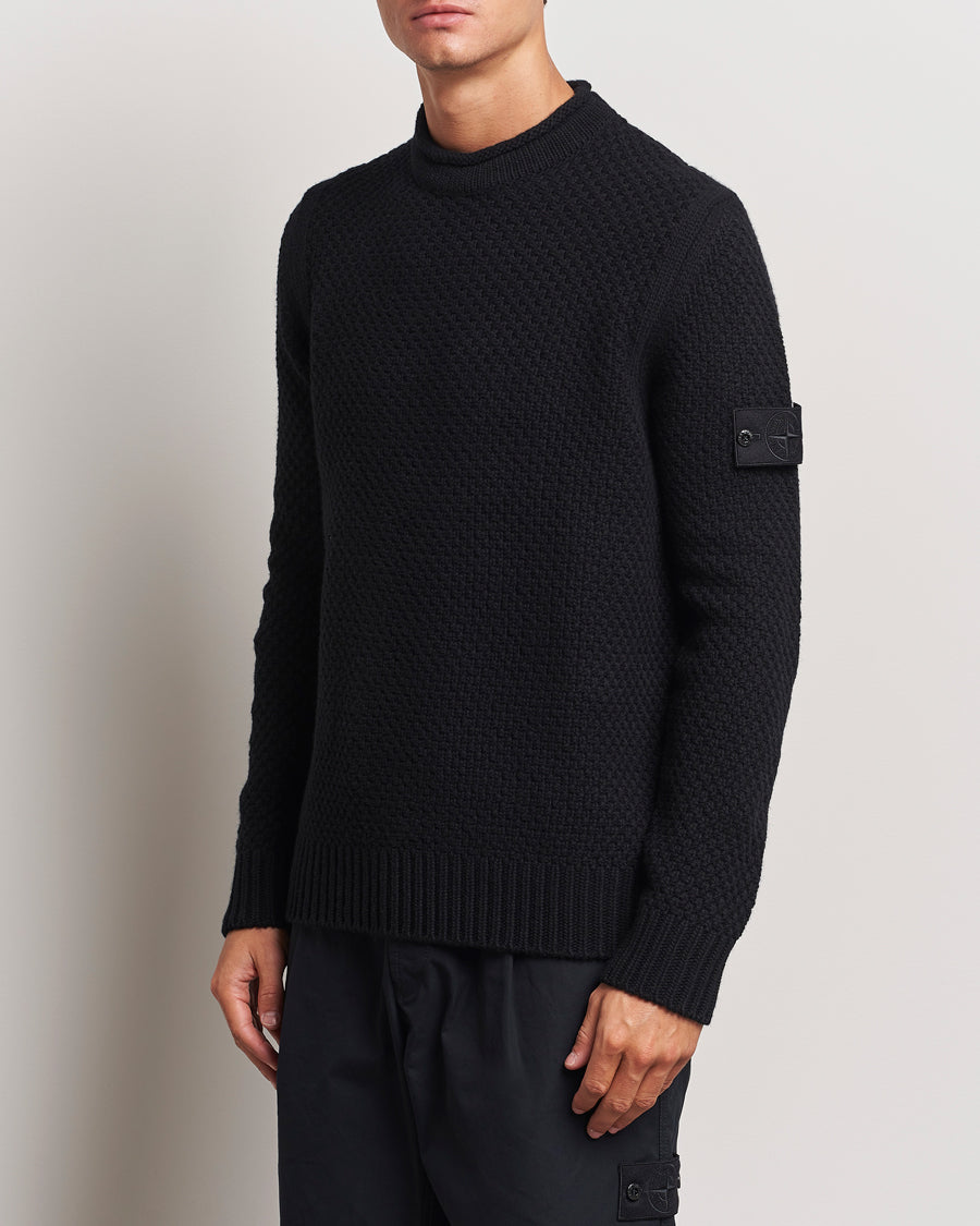 Stone Island Ghost Knitted Geelong Mock Neck Black